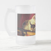 Chope Givrée Mère Chat et chatons Jouer avec la guitare (Gauche)