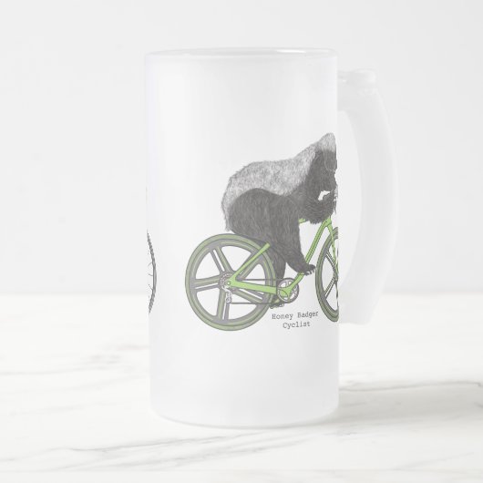 Chope Givrée Miel Badger Cycler Drôle Badass Bicycle Slogan (Devant droit)