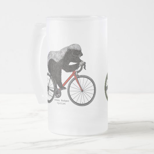 Chope Givrée Miel Badger Cycler Drôle Badass Bicycle Slogan (Devant gauche)