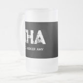 CHOPE GIVRÉE MINIMALIST WHITE THREE LETTER MONOGRAM NAME BLACK (Devant gauche)