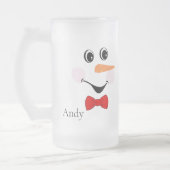 Chope Givrée Moderne Cute Custom Smiling visage Snowman (Gauche)