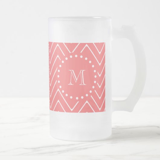 Chope Givrée Monogramme de corail de corail du motif | de (Droit)