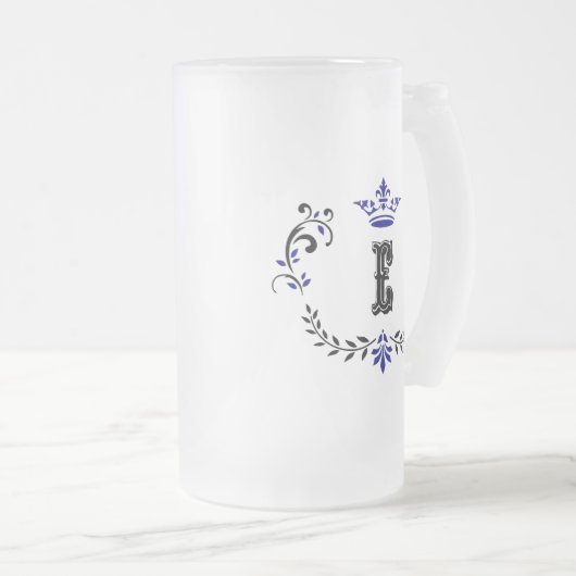 Chope Givrée Monogramme de couronne 'E' (Devant droit)