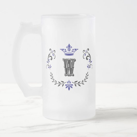Chope Givrée Monogramme de couronne 'W' (Gauche)