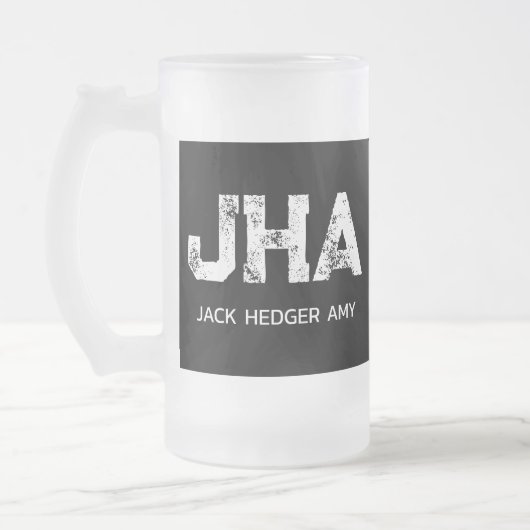 CHOPE GIVRÉE MONOGRAMME DE NOM À TROIS LETTRES BLANC MINIMALIST (Gauche)