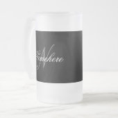 Chope Givrée Monogramme de nom noir et blanc personnalisé uniqu (Devant gauche)