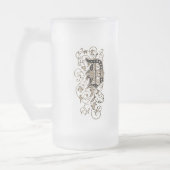 Chope Givrée Monogramme floral orné 'D' - (Gauche)