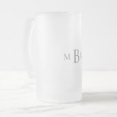 Chope Givrée Monogramme gris Élégant Mariage (Devant gauche)