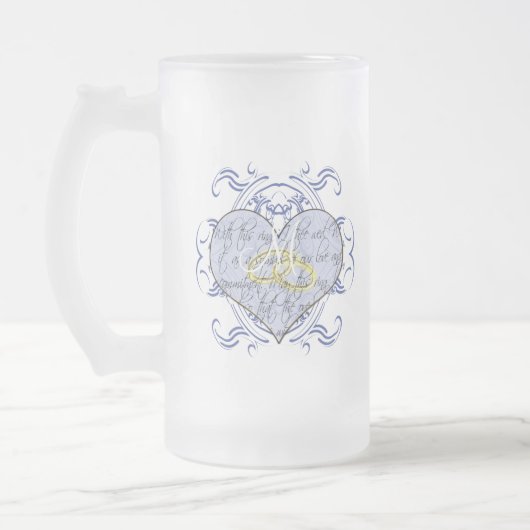 Chope Givrée Monogramme Mariage Vow Heart (Gauche)