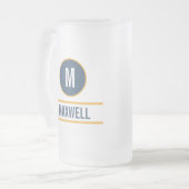 Chope Givrée monogramme personnalisé du nom de la lettre initia (Devant gauche)