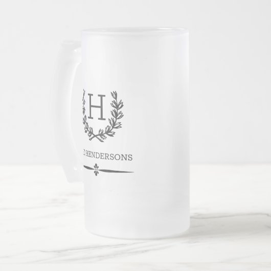 Chope Givrée Monogramme personnalisé et nom Laurel (Devant gauche)