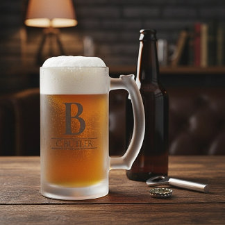 Chope Givrée Monogramme personnalisé initial personnalisé