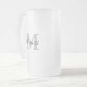 Chope Givrée Monogramme simple initial et nom (Devant gauche)