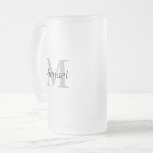 Chope Givrée Monogramme simple initial et nom (Devant gauche)