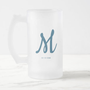 Chope Givrée monogramme simple personnalisé ajoutez votre nom m