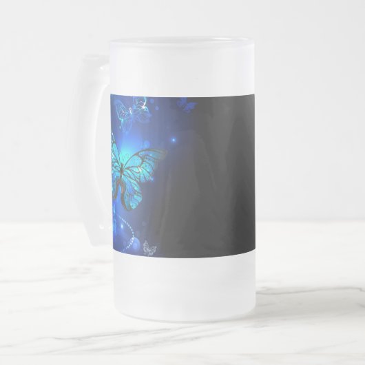 Chope Givrée Morpho Butterfly in the Dark Background (Devant gauche)