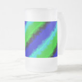 Chope Givrée Motif arc-en-ciel bleu vert abstrait 3D (Devant droit)