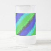 Chope Givrée Motif arc-en-ciel bleu vert abstrait 3D (Centre)