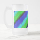 Chope Givrée Motif arc-en-ciel bleu vert abstrait 3D (Gauche)