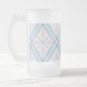 Chope Givrée motif bleu en forme de diamant