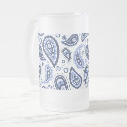 Chope Givrée Motif Blue Paisley (Devant gauche)