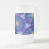 Chope Givrée Motif Fleurs bleues Abstraites (Devant droit)