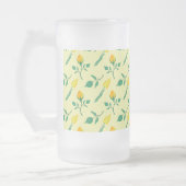Chope Givrée Motif floral avec rose jaune et fleurs de tulipe (Gauche)