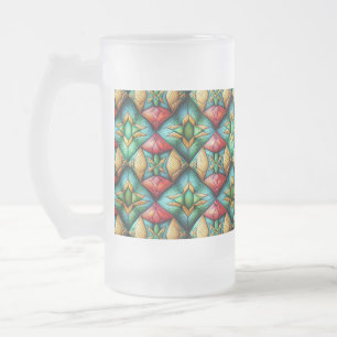 Chope Givrée Motif mosaïque géométrique africain coloré