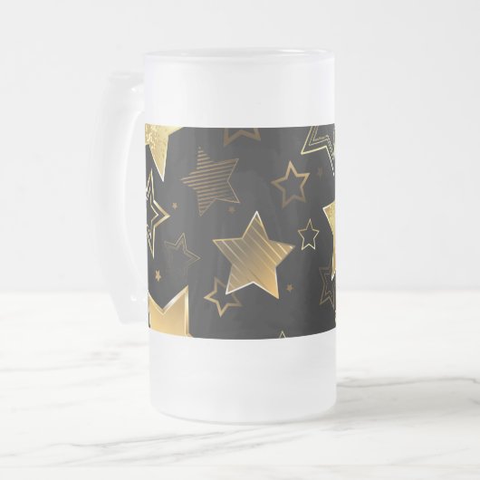 Chope Givrée Motif sans couture avec étoiles d'or (Devant gauche)