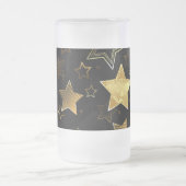 Chope Givrée Motif sans couture avec étoiles d'or (Centre)