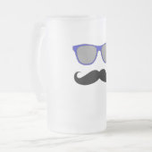 Chope Givrée Moustache et humeur bleue de lunettes de soleil (Devant gauche)