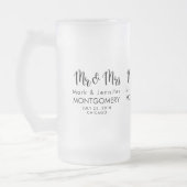 Chope Givrée Mr & Mrs Trendy Calligraphy Mariage de police (Gauche)