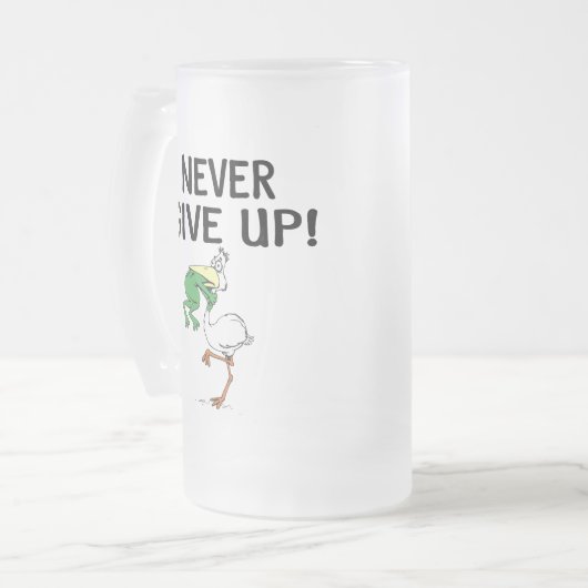 Chope Givrée Ne jamais renoncer à la motivation pélican et gren (Devant gauche)