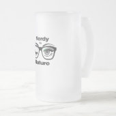 Chope Givrée Nerdy par Nature Drôle Design Geek avec lunettes (Devant droit)