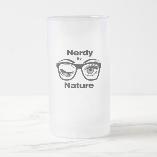 Chope Givrée Nerdy par Nature Drôle Design Geek avec lunettes (Centre)