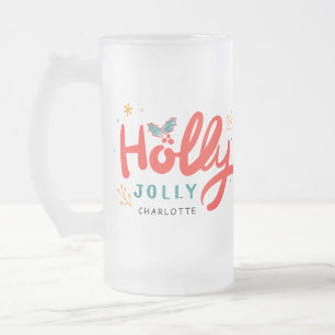 Chope Givrée Noël Holly Jolly Fun Winter Nom personnalisé