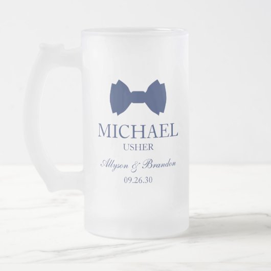 Chope Givrée Nœud papillon bleu pour les ushers (Gauche)