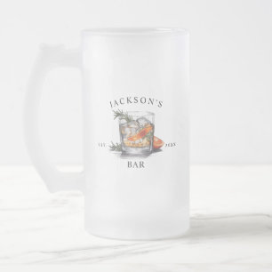 Chope Givrée Nom de cocktail de whisky élégant & année Bar à do