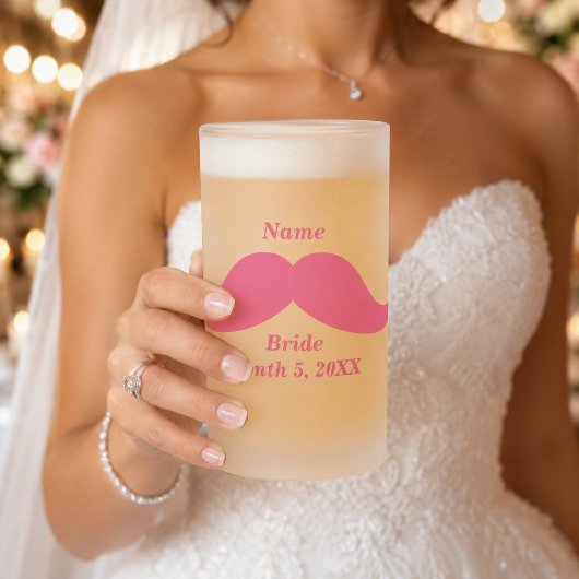 Chope Givrée Nom de mariée Moustache Rose