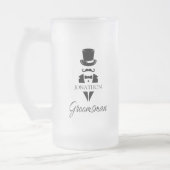 Chope Givrée Nom du Groomsman Tuxedo Top Hat (Gauche)