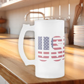 Chope Givrée Nom et texte sur Patriotic USA 16oz