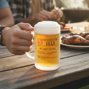 Chope Givrée Nom personnalisé de la prescription de bière amusa