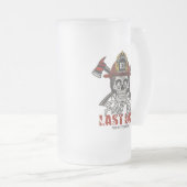 Chope Givrée Nom Personnalisé Pompier D'Abord En Dernier Feu De (Devant droit)