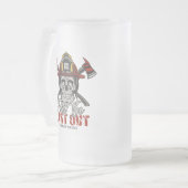 Chope Givrée Nom Personnalisé Pompier D'Abord En Dernier Feu De (Devant gauche)