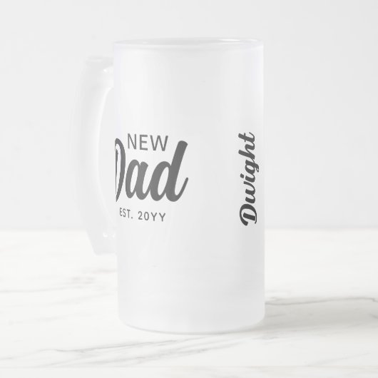 Chope Givrée Nouveau père noir script personnalisé (Devant gauche)