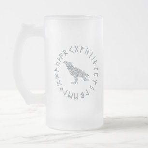 Chope Givrée Odin Corbeau Corneille Mythologie Viking runes run