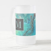 Chope Givrée Ombres d'art Abstrait moderne de bleu jaune violet (Devant gauche)