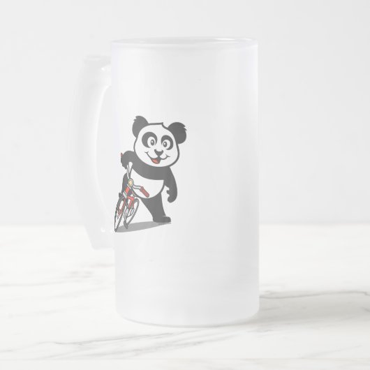 Chope Givrée Panda à vélo mignon (Devant gauche)
