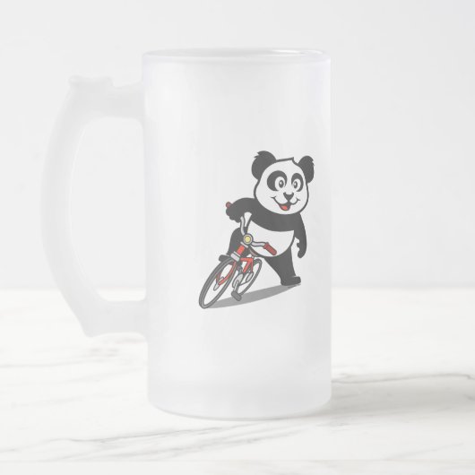 Chope Givrée Panda à vélo mignon (Gauche)