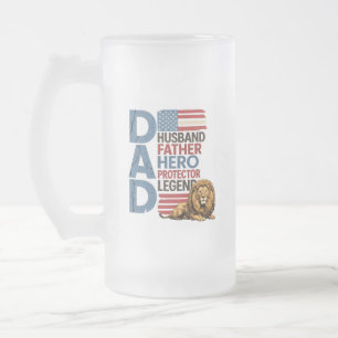 Chope Givrée Papa Lion Drapeau Américain Patriotique